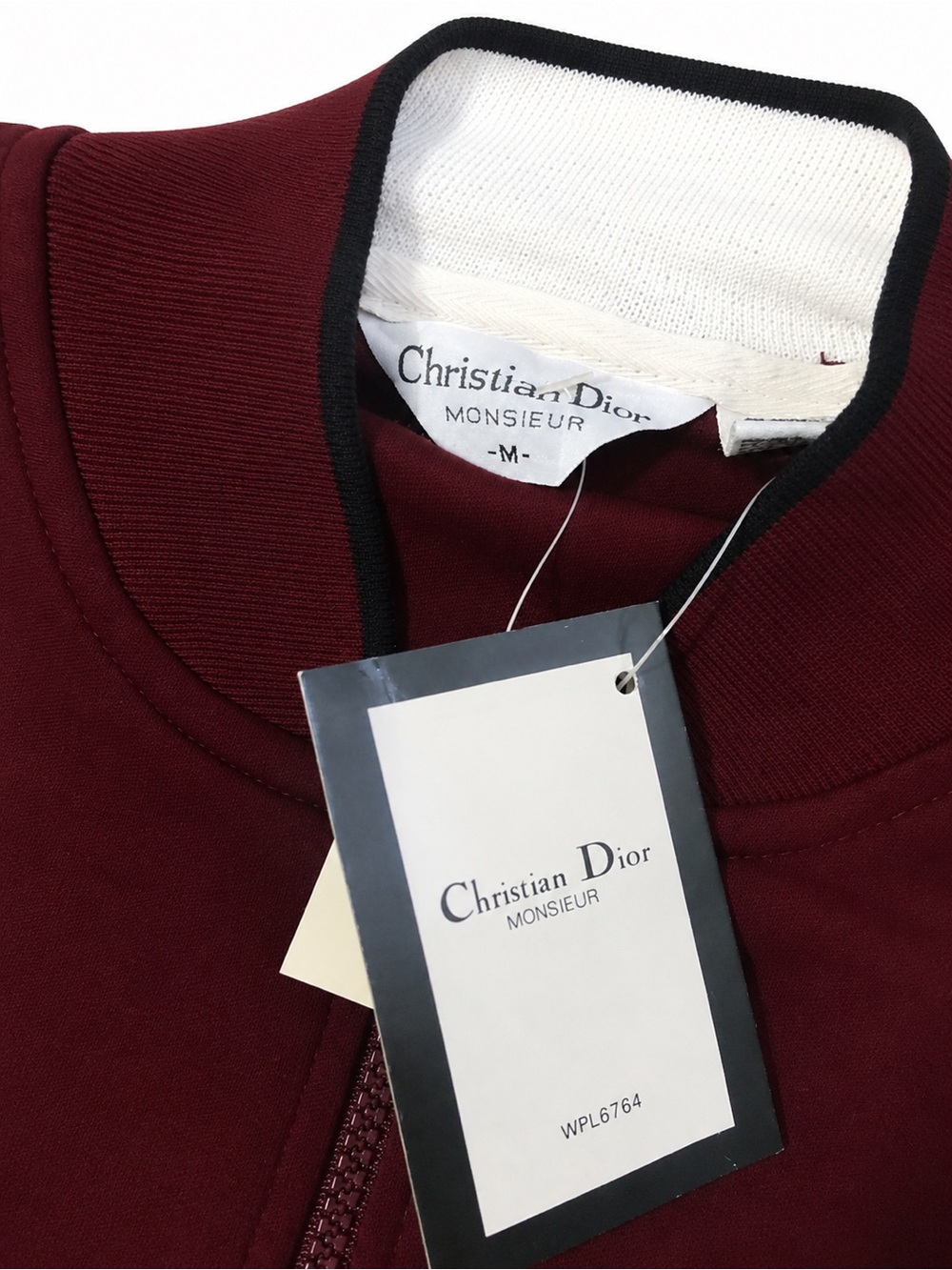 Vintage Christian Dior Men’s Burgundy Track Jacket NWT